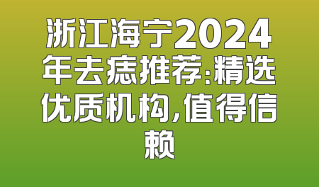 浙江海宁2024年去痣推荐：精选优质机构，值得信赖