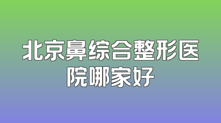 北京鼻综合整形医院哪家好
