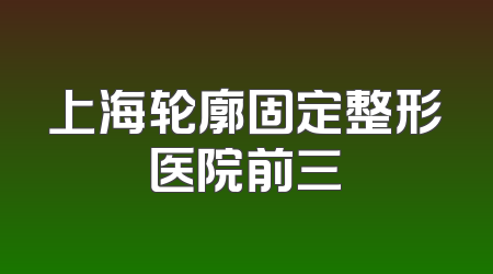 上海轮廓固定整形医院前三