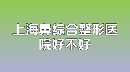上海鼻综合整形医院好不好