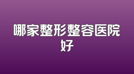 哪家整形整容医院好