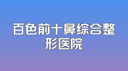 百色前十鼻综合整形医院