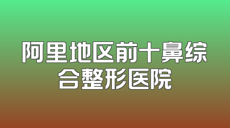 阿里地区前十鼻综合整形医院