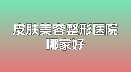 皮肤美容整形医院哪家好