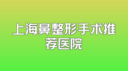 上海鼻整形手术推荐医院