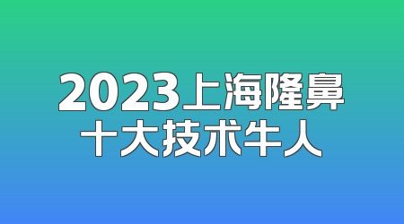 2023上海隆鼻十大技术牛人