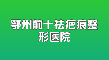 鄂州前十祛疤痕整形医院