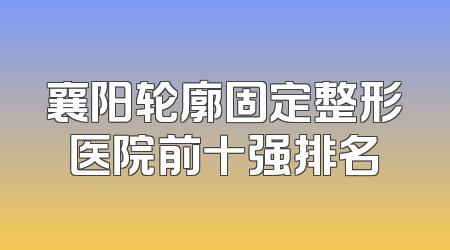 襄阳轮廓固定整形医院前十强排名
