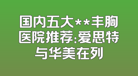 国内五大**丰胸医院推荐：爱思特与华美在列