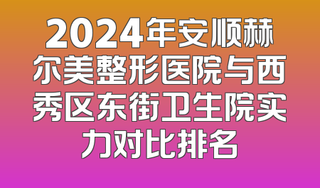 2024年安顺赫尔美整形医院与西秀区东街卫生院实力对比排名