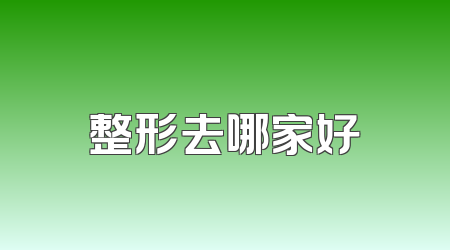 整形去哪家好