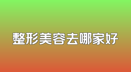 整形美容去哪家好