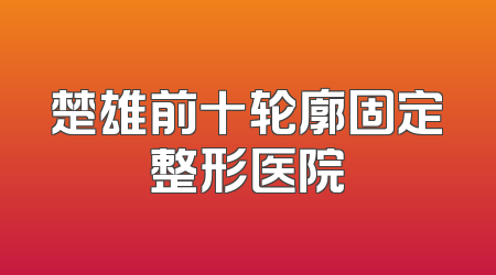 楚雄前十轮廓固定整形医院