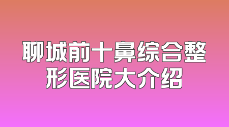 聊城前十鼻综合整形医院大介绍