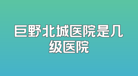 巨野北城医院是几级医院