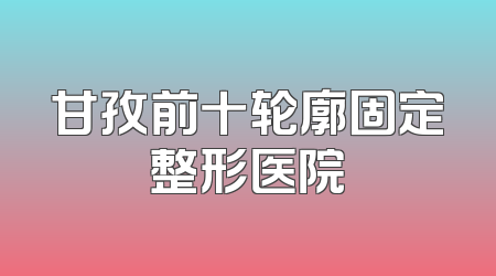 甘孜前十轮廓固定整形医院
