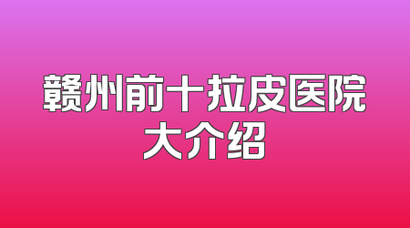 赣州前十拉皮医院大介绍