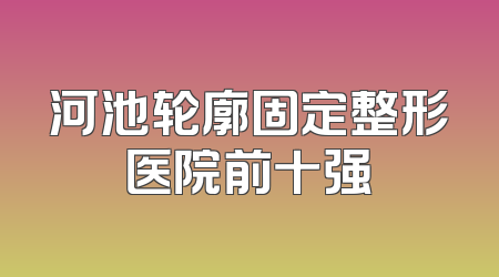 河池轮廓固定整形医院前十强