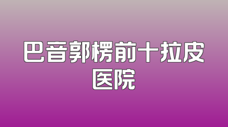 巴音郭楞前十拉皮医院