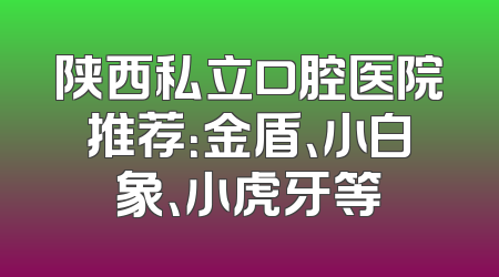 陕西私立口腔医院推荐：金盾、小白象、小虎牙等