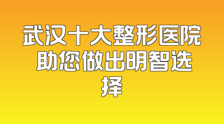 武汉十大整形医院 助您做出明智选择