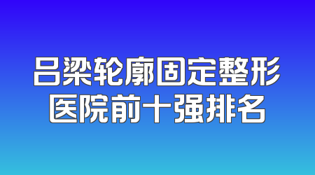 吕梁轮廓固定整形医院前十强排名