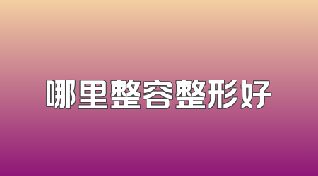 哪里整容整形好