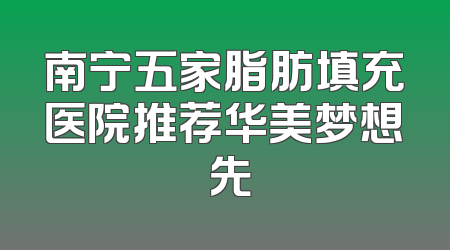 南宁五家脂肪填充医院推荐华美梦想領先