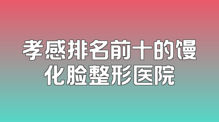 孝感排名前十的馒化脸整形医院