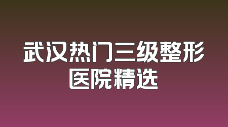 武汉热门三级整形医院精选