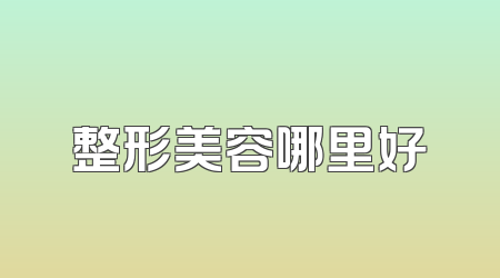 整形美容哪里好