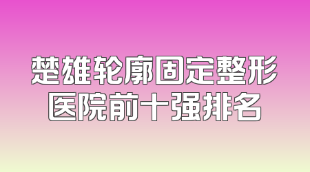 楚雄轮廓固定整形医院前十强排名