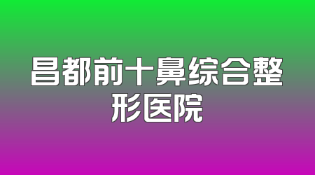 昌都前十鼻综合整形医院