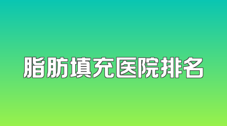 脂肪填充医院排名
