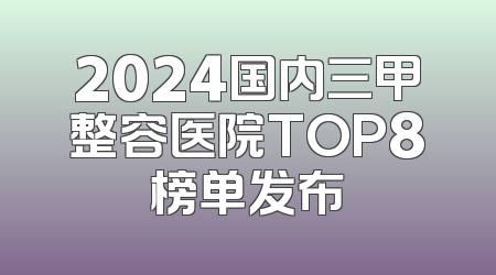 2024国内三甲整容医院TOP8榜单发布