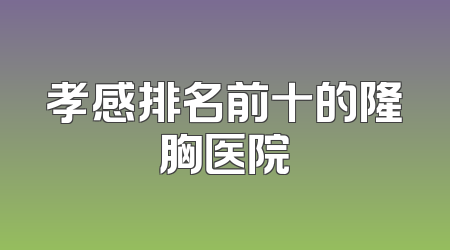 孝感排名前十的隆胸医院