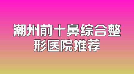 潮州前十鼻综合整形医院推荐