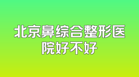 北京鼻综合整形医院好不好