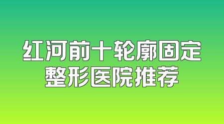 红河前十轮廓固定整形医院推荐
