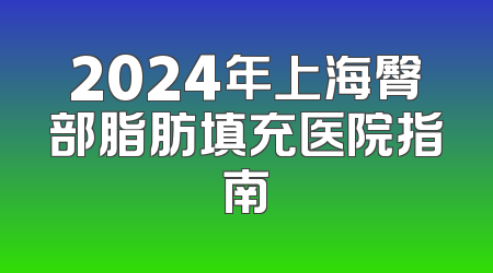 2024年上海臀部脂肪填充医院指南