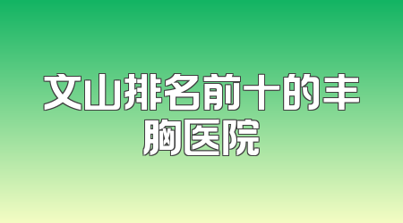 文山排名前十的丰胸医院