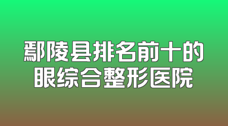 鄢陵县排名前十的眼综合整形医院