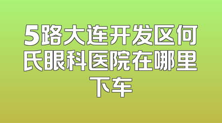 5路大连开发区何氏眼科医院在哪里下车