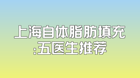 上海自体脂肪填充：五医生推荐