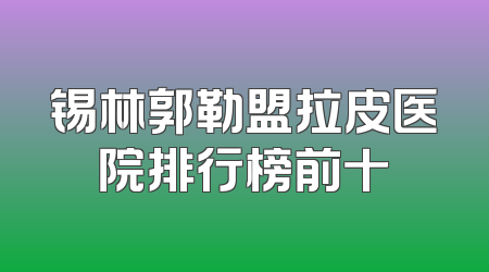 锡林郭勒盟拉皮医院排行榜前十