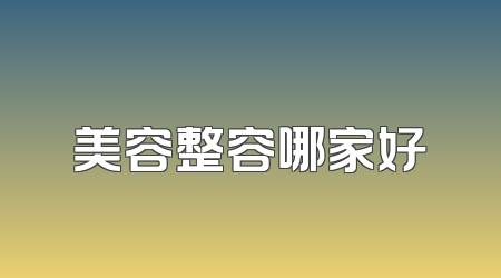 美容整容哪家好