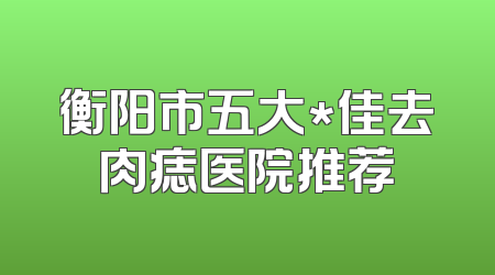 衡阳市五大*佳去肉痣医院推荐