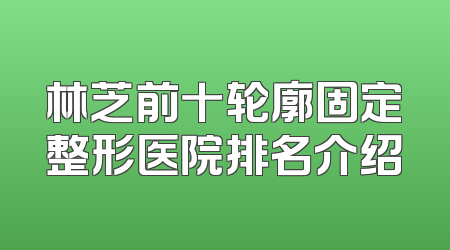 林芝前十轮廓固定整形医院排名介绍