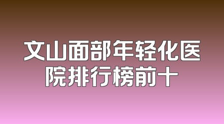 文山面部年轻化医院排行榜前十