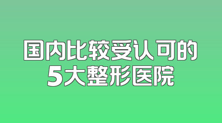 国内比较受认可的5大整形医院